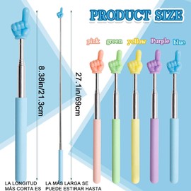 5 punteros telescópicos para profesores, Maestros | Mini punteros Mano Stick Dedo - Dedo para el Aula y la presentación para el Maestro jardín Infantes la Escuela Primaria (Grandes dedos punteros)