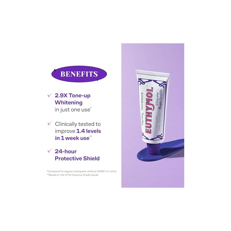 Euthymol Purple Whitening Toothpaste – for Yellow & Sensitive Teeth