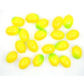 20Pcs Fake Artificial Fruit Small Lifelike Artificial Faux Yellow Lemon Party Decor Ornament, Simulation Display Foam Realistic Lemon Model for Home Kitchen Themed Tabletop Decor Photography Props