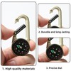 6 Pcs Compass Keychains,Mini Compass,Contains 3Pcs Life-saving Whistles For Summer