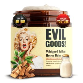 Whipped Tallow Honey Balm 4oz- Sandalwood | Whipped Tallow Honey Balm