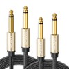 XANHAM 2-Pack 1/4 Inch TS Instrument Cable 30 Feet /10M