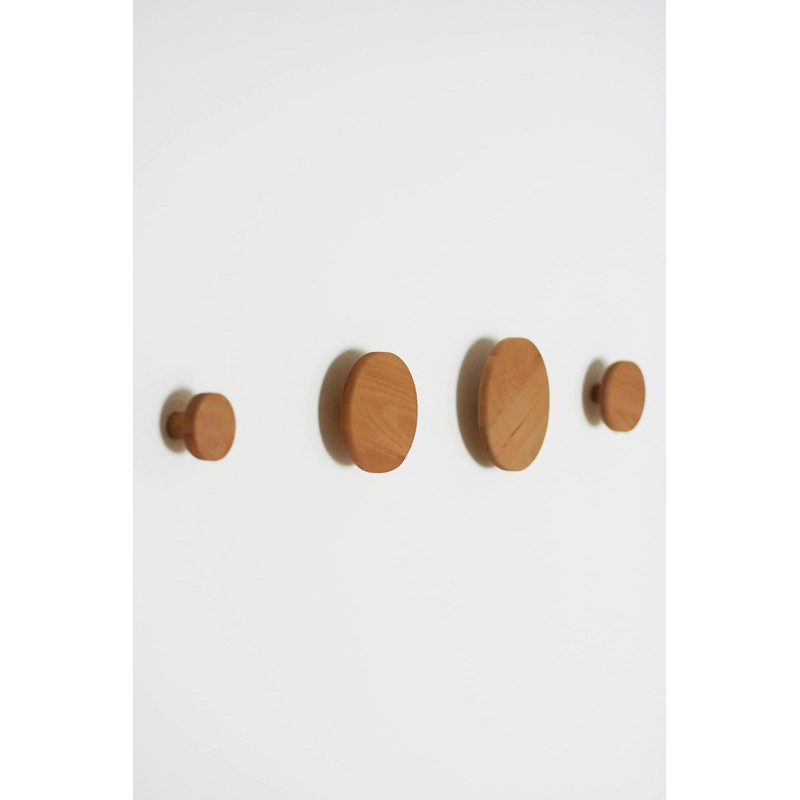 anaan Bubble Wall Hooks, Round, Wooden Coat Hooks, Wall Mounted