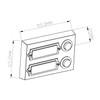Huber Doorbell Polycarbonate Dual Surface Mount Rectangular Real Metal and