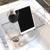 BDL Bathtub Caddy Tray Expandable Bath Tub Table with Wine