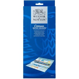 Winsor & Newton 90533 Cotman Water Colour Paint Studio Set, Set of 24, Whole Pans