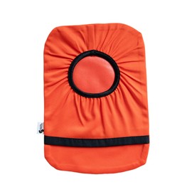 Spoonie Threads Orange Elastic Ostomy Bag Cover | Fashionable & Adjustable Colostomy Stoma Ileostomy Pouches | Orange, 6x9 (Small Opening)