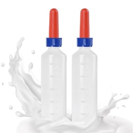 JLUHYANN 2PC 500ml Lamb Feeding Bottle Goat Feeder Bottles Sheep Milk feeders Sheep Feeding Bottles Calf Feed Cow Feed Nursing Bottle for Goat Lamb Fawns Puppy