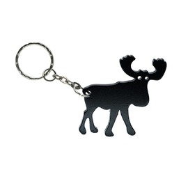 Keyring Bottle Opener Black Metallic Elk