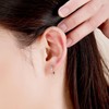 Women's Zircon 925 Silver Earrings, Hypoallergenic Hoop Earrings, Small Size,