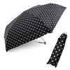 Unique Black Guy Laroche 3-Fold Slim Dot Blackout Umbrella (WFJJU33) / 유니크 블랙 기라로쉬 3단 슬림 도트 암막 우산 (WFJJU33)