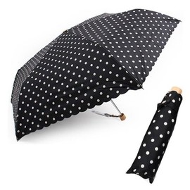 Unique Black Guy Laroche 3-Fold Slim Dot Blackout Umbrella (WFJJU33) / 유니크 블랙 기라로쉬 3단 슬림 도트 암막 우산 (WFJJU33)