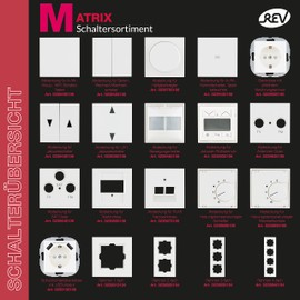 REV Matrix 0239890106 Cover for Heating Controller (Change Contact), Thermostat Control Panel, Matt White
