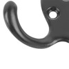 10pcs Black Double Prong Coat Hooks Wall Mounted Retro High