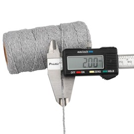 jijAcraft Gray Twine String, 328 Feet Soft Cotton Butcher Twine String for Gift Wrapping, DIY Crafts, Cooking, Home Decoration String, Art Gardening, Package