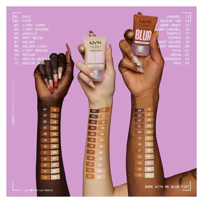 Base De Maquillaje Nyx Bare With Me Blur Color Vainilla