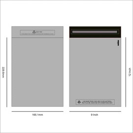 9 X 12 inch (100 Pack) Recycled Strong Grey Mailing Poly Postal Self Seal Bags Large to Small Mailing Bags Postage Packaging Assorted Mailers Posting Shipping Post Parcels Package Bags Various Sizes
