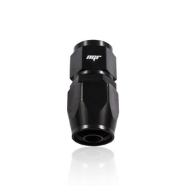 NGR Performance Straight Degree AN Fitting | Black Anodized Aluminum Swivel Hose End for Braided Fuel, Oil, Water Line | Reusable, Universal AN Hose Fitting for Racing, Turbo & Performance Builds
