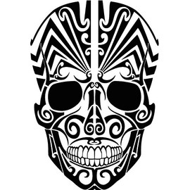 Skull Tattoo Car Bumper Sticker Decal 3" x 5"