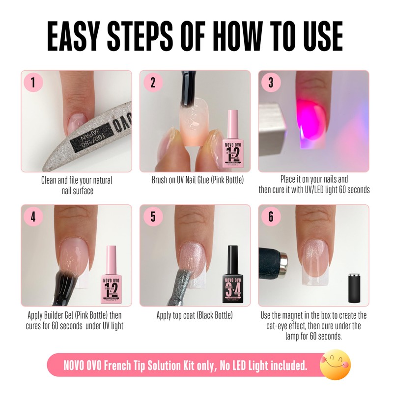 NOVO OVO UV Nail Glue (Also Work as Builder Gel)