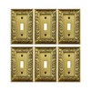 6-Pack Single Toggle Light Switch Cover Plate, Paisley Pattern Decorative