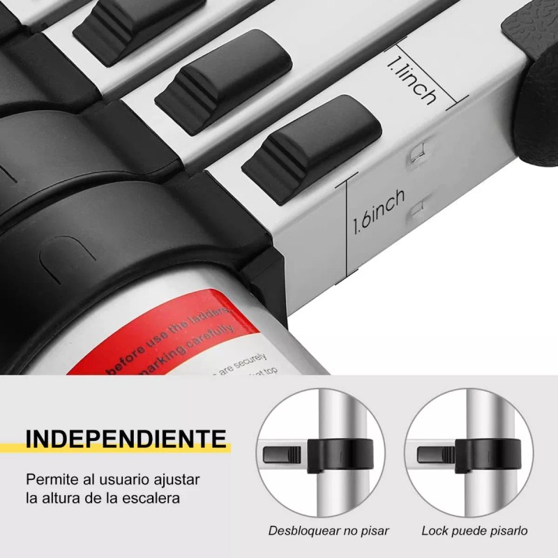 Viopy Escalera Telescopica Portatil De Aluminio 3.3m Estabilizador