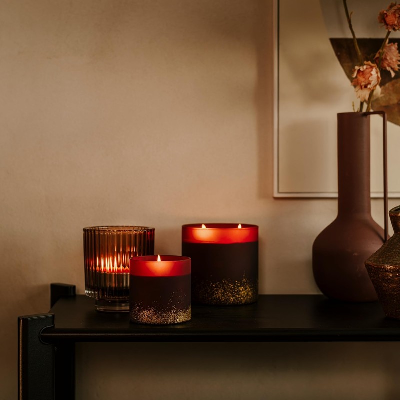 Spaas Maxi Scented Tealights flatpack x8 10h, Charming Christmas, Bordeaux