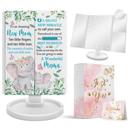 Hexagram New Mom Gifts on for New Mom, New Mom Gifts for Women After Birth, First Mom Gifts, Mom to Be Gifts for Mothers Day, New Mom Makeup Mirror with Lights Gifts