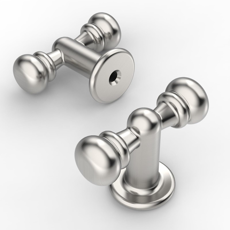 Amerdeco 10 Pack Brushed Satin Nickel Cabinet Knobs Single Hole