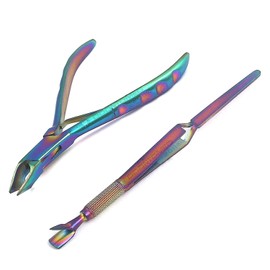 PRECISE CANADA Professional Cuticle Nipper Cuticle Pusher Nail Pinching Tool SET | Stainless Steel Cuticle Cutter Trimmer | Cuticle Clippers for women | Manicure Tools