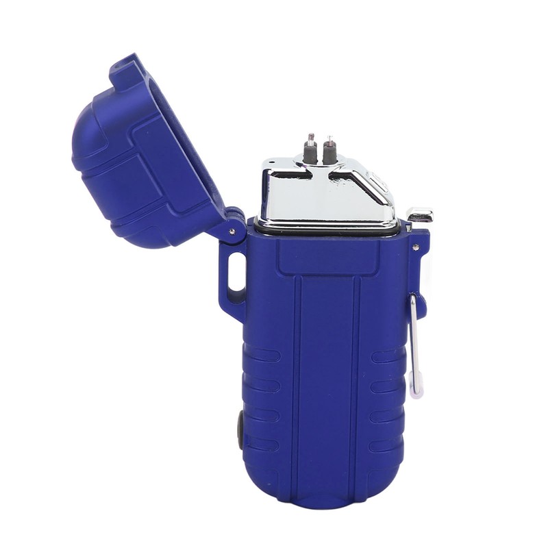 Outdoor Double Arc Electric Lighter Portable Waterproof Flashlight Lighter Charging