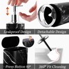 InnJoey Bathroom Accessories Set, 9-Piece Marble Black Bathroom Set, Black