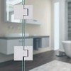 Shower Door Hinges, 180 Degree Glass Door Hinges, Heavy-Duty Brass