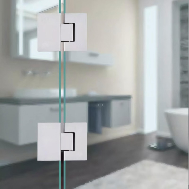 Shower Door Hinges, 180 Degree Glass Door Hinges, Heavy-Duty Brass