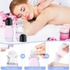 BOSMIOW 4Pcs 50ml/1.7oz Clear Glass Essential Oils Roller Bottles with