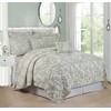 Serenta 7 Piece Printed Microfiber Bedspread Quilts Set, Queen, Marisol