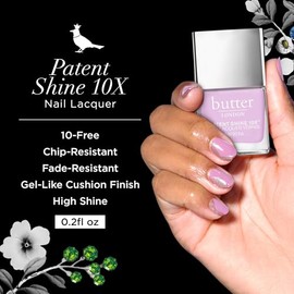 Patent Shine 10X Nail Lacquer - English Lavender by Butter London for Women - 0.2 oz Nail Polish