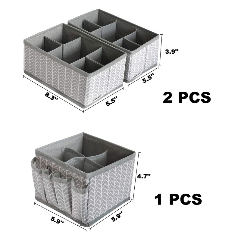 VERONLY Cosmetic Storage Bins Makeup Organizer, Adjustable Multifunction Storage Box