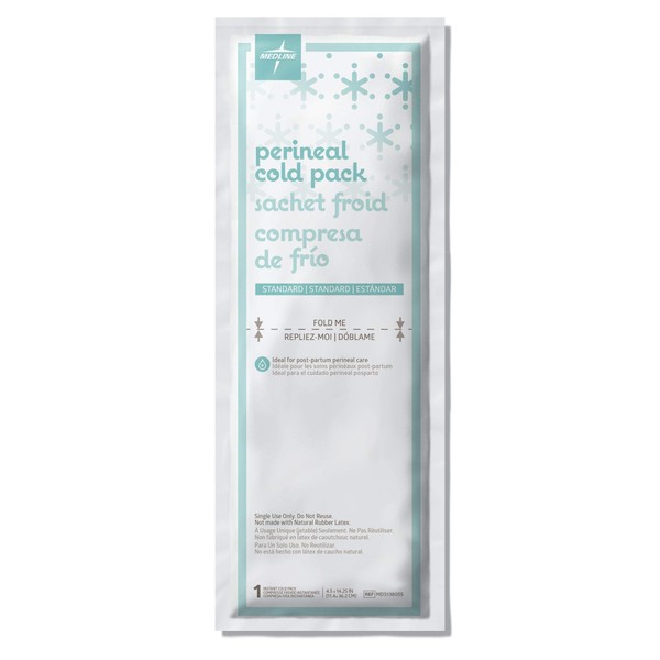 Medline Perineal Cold Packs for Postpartum Care (24 Count) Each Absorbent Pad is 4.5" x 14.25" Perfect for your After Delivery Postpartum Essentials Kit