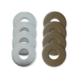 8 Classic Washer Toss Washers - Zinc/Yellow Zinc - by Get Outside Games (8 Washers with 2 Containers)