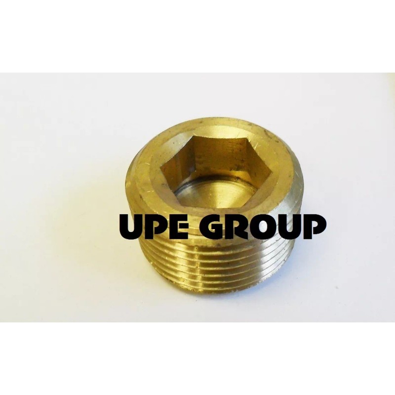PRO-EDGE INDUSTRIAL BRASS COUNTERSUNK HEX PLUG MALE 3/4 NPT THREADS