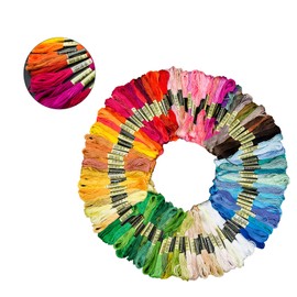 100Pcs Embroidery Threads, 8-Meter Multicolour Sewing Thread for Embroidery, Cross Stitch, Friendship Bracelet, Handmade DIY