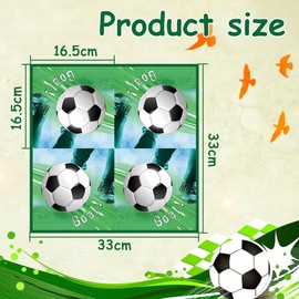 Football Birthday Napkins Birthday Decorations - AFYHH 80Pcs Napkins 33 * 33cm Euro Football Table Decorations Football Tableware Tissue for Kids Adults Sports Game Football Events Party Accessories