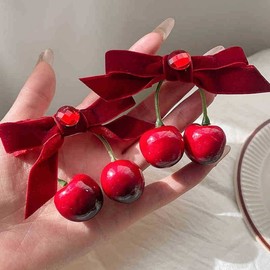 DIY Hairpin & Hair Accessory Making Materials - Sweet (cd110 Free Size) Cherry 200ea