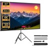 Portable Projection Screen with Single-Support Tripod Stand, Indoor and Outdoor