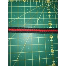 Unbranded 3/8”  GREEN RED GREEN STRIPE GROSGRAIN RIBBON - SOLD BY THE YARD