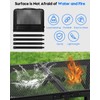 MSDADA Folding Grill Table, Height Adjustable Aluminum Table with Mesh