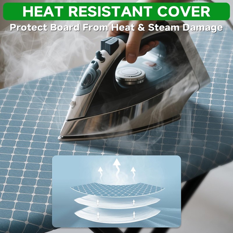 BKTD Compact Ironing Board 13 x 43, Iron Board with