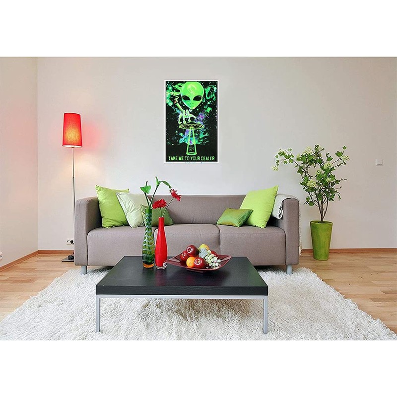 Take Me To Your Dealer - Flocked - Blacklight Poster