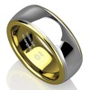 ATOP 8Mm Gold Silver Tungsten Carbide Ring for Men Wedding
